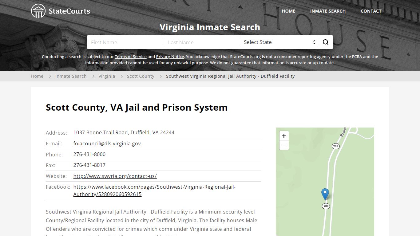 Southwest Virginia Regional Jail Authority - Duffield ...